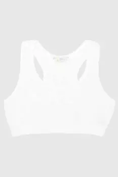 Белая детская майка ADM