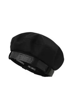 Берет шерстяной с логотипом EMPORIO ARMANI