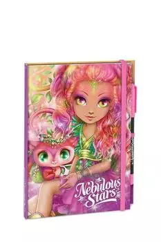 Блокнот 2в1 на резинке с ручкой Серия: Hazelia Nebulous Stars