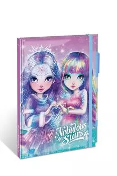Блокнот 2в1 на резинке с ручкой Серия: Iceana Nebulous Stars