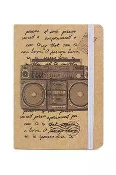 Блокнот А6 с принтом бумбокс «Ретро» Kawaii Factory