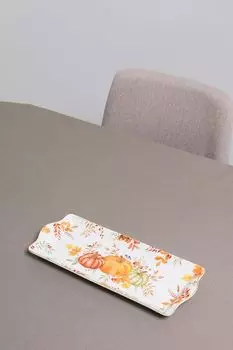 Блюдо фарфоровая с принтом Тыква Easy Life