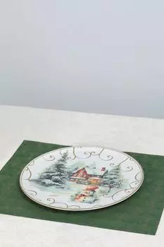 Блюдо фарфоровое с принтом Christmas Cinzia Andrea Fontebasso