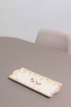 Блюдо фарфоровое с принтом Country Life Easy Life