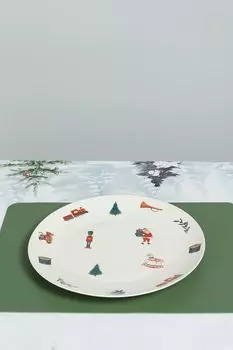 Блюдо фарфоровое с принтом Schiac COINCASA