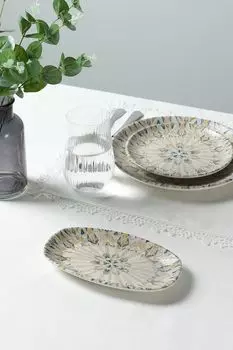 Блюдо овальное фарфоровое Prisma Pioli