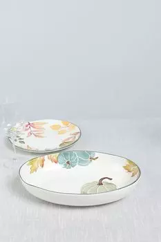 Блюдо овальное керамическое с принтом Pumpkin COINCASA