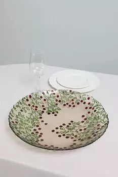 Блюдо стеклянное с принтом COINCASA