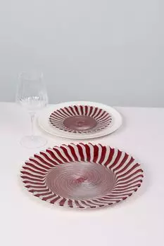 Блюдо стеклянное с принтом COINCASA