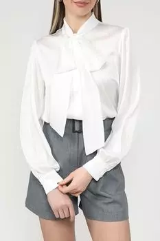 Блуза атласная с бантом BELUCCI