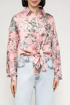 Блуза атласная с цветочным принтом Guess