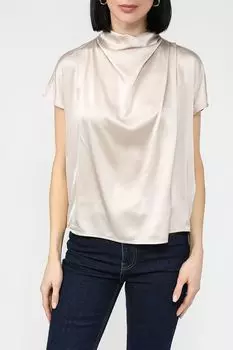 Блуза атласная с декоративной сборкой OVS