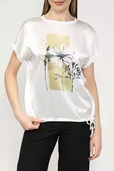 Блуза атласная с подолом на кулиске Auranna