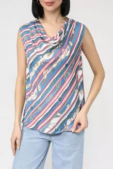 Блуза атласная с принтом Auranna