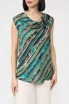 Блуза атласная с принтом Auranna