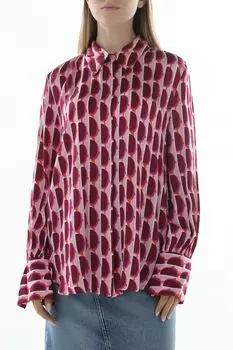 Блуза атласная с принтом Marc Aurel