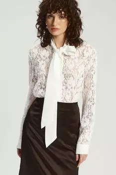 Блуза ажурная с бантом Nume
