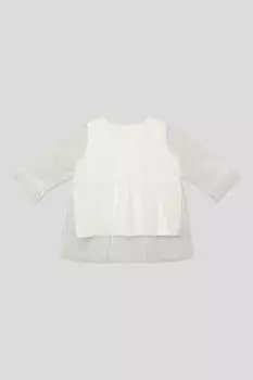 Блуза хлопковая 2в1 с сеткой Silver Spoon Ceremony