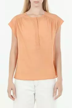 Блуза хлопковая без рукавов с планкой OVS