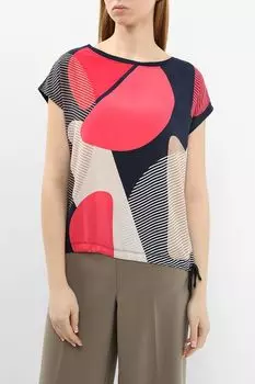 Блуза хлопковая без рукавов с принтом Betty & Co