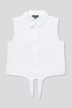 Блуза хлопковая без рукавов с шитьем OVS