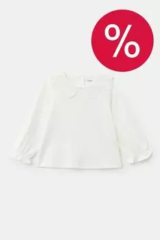 Блуза хлопковая с ажурным воротником Balabala