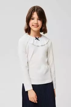 Блуза хлопковая с гофрированным воротником Smena