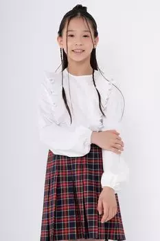 Блуза хлопковая с гофрированными оборками Smena