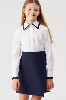 Блуза хлопковая с контрастной отделкой Smena