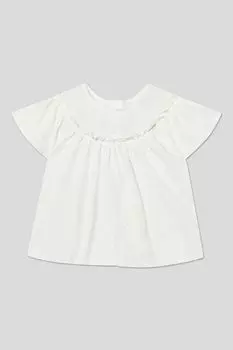 Блуза хлопковая с коротким рукавом Fagottino