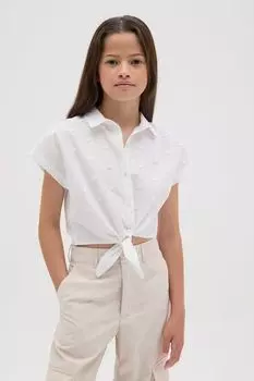 Блуза хлопковая с коротким рукавом OVS