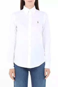 Блуза хлопковая с логотипом POLO RALPH LAUREN