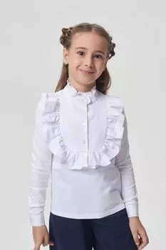 Блуза хлопковая с оборками на груди Choupette