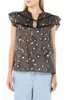 Блуза хлопковая с оборками OVS