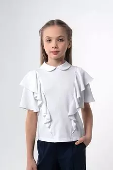 Блуза хлопковая с оборками Smena