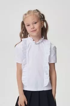 Блуза хлопковая с отделкой из оборок Choupette