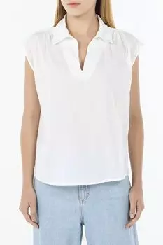 Блуза хлопковая с отложным воротником OVS