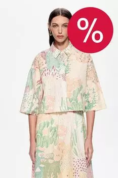 Блуза хлопковая с принтом DREAMS by Alena Akhmadullina