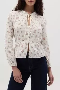 Блуза хлопковая с принтом OVS