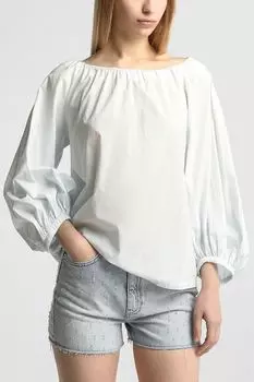 Блуза хлопковая с пышным рукавом La Trevi