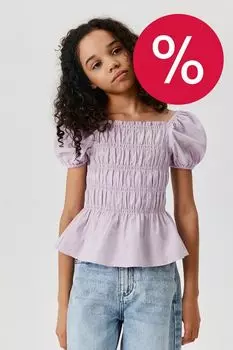 Блуза хлопковая с рукавами фонарики ACOOLA