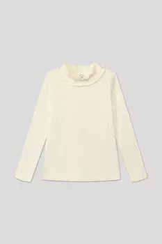 Блуза хлопковая с рюшами на воротнике OVS