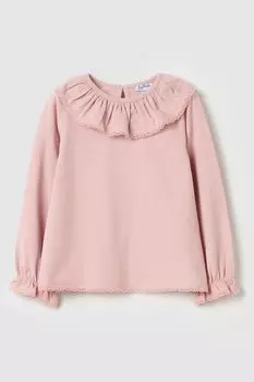 Блуза хлопковая с воротником Fagottino