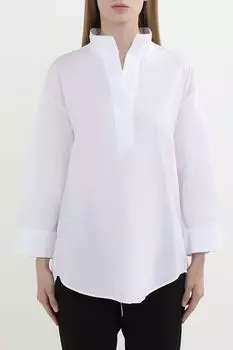 Блуза хлопковая с воротником стойкой Gerry Weber