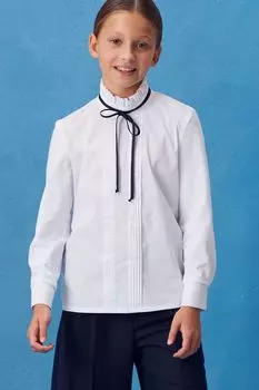 Блуза хлопковая с воротником стойкой Smena