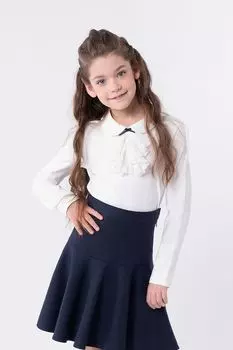 Блуза хлопковая с жабо Smena