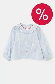 Блуза хлопковая в мелкую клетку Balabala