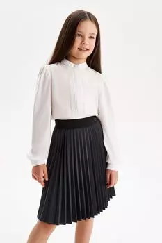 Блуза из сатина с кружевом Silver Spoon