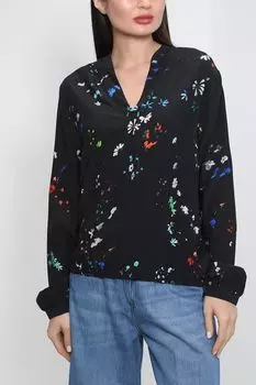 Блуза из вискозы с цветочным принтом Comma