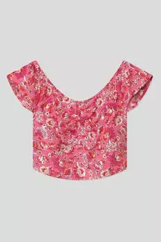 Блуза из вискозы с цветочным принтом Mayoral